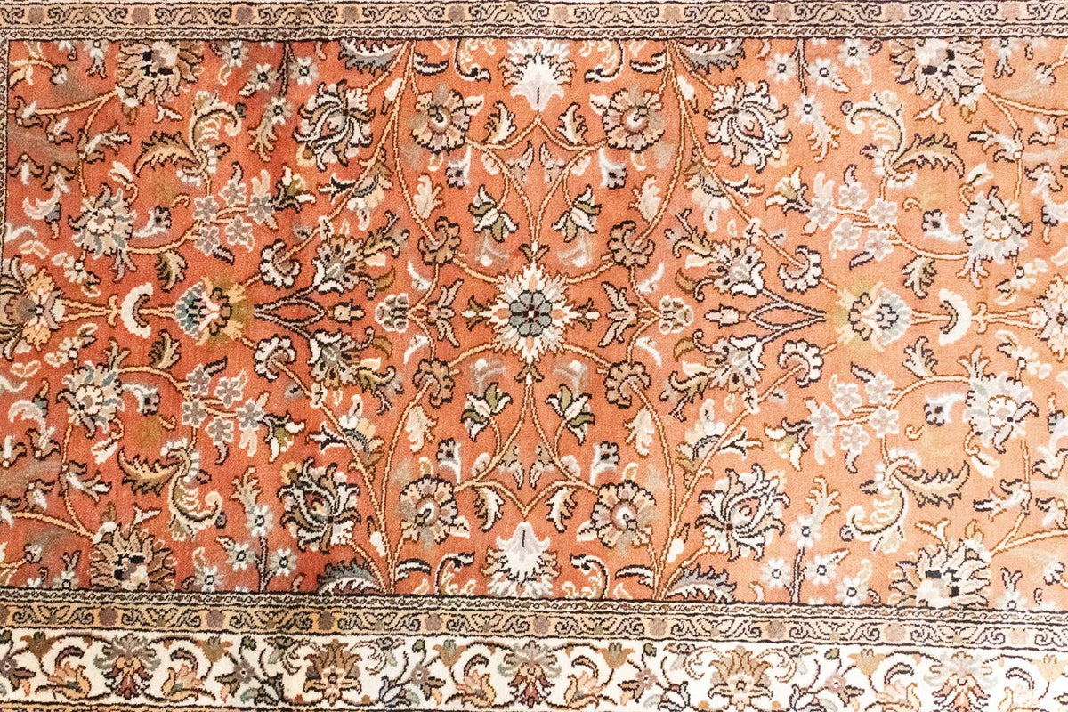 Jedwabny dywan - Kashmir Silk - 122 x 76 cm - pomarańczowy