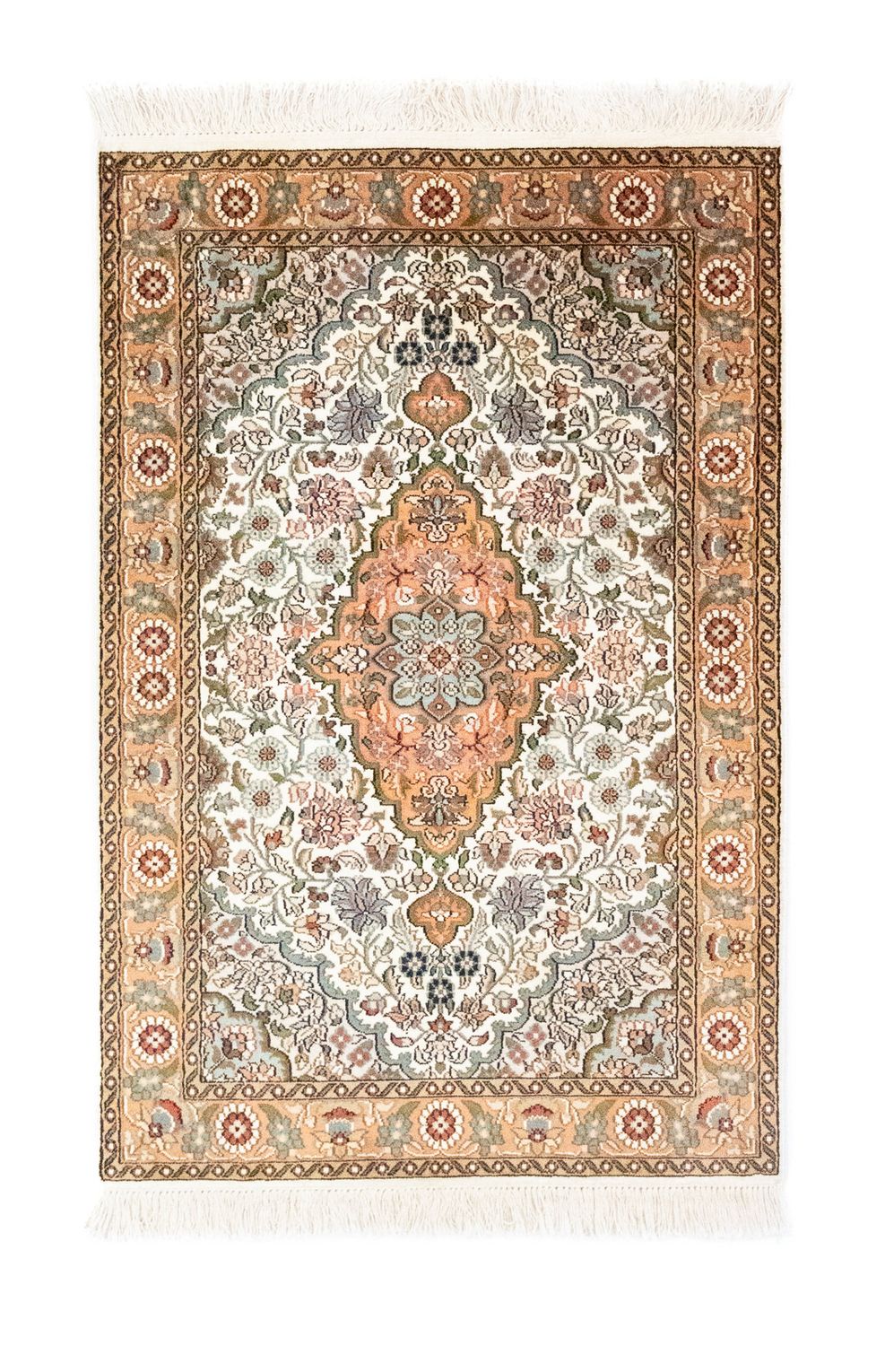 Jedwabny dywan - Kashmir Silk - 120 x 80 cm - beżowy