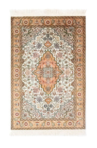 Jedwabny dywan - Kashmir Silk - 120 x 80 cm - beżowy
