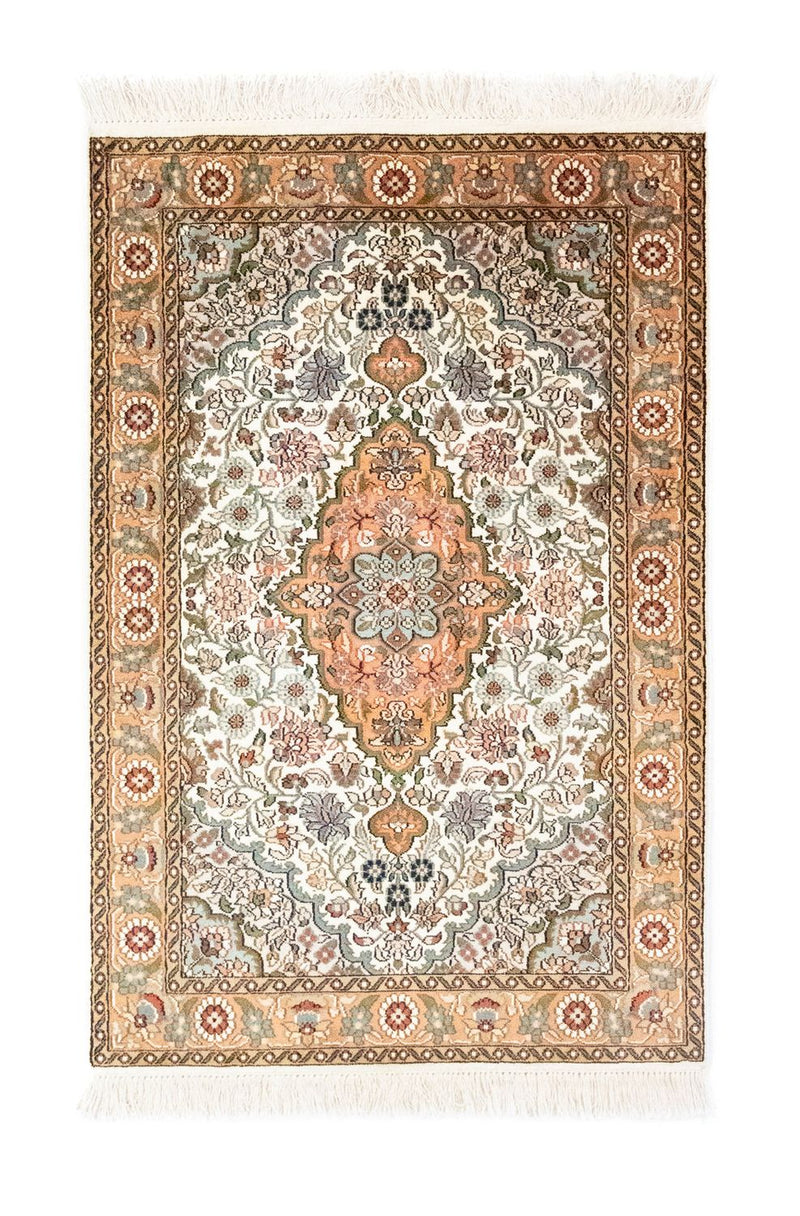 Jedwabny dywan - Kashmir Silk - 120 x 80 cm - beżowy