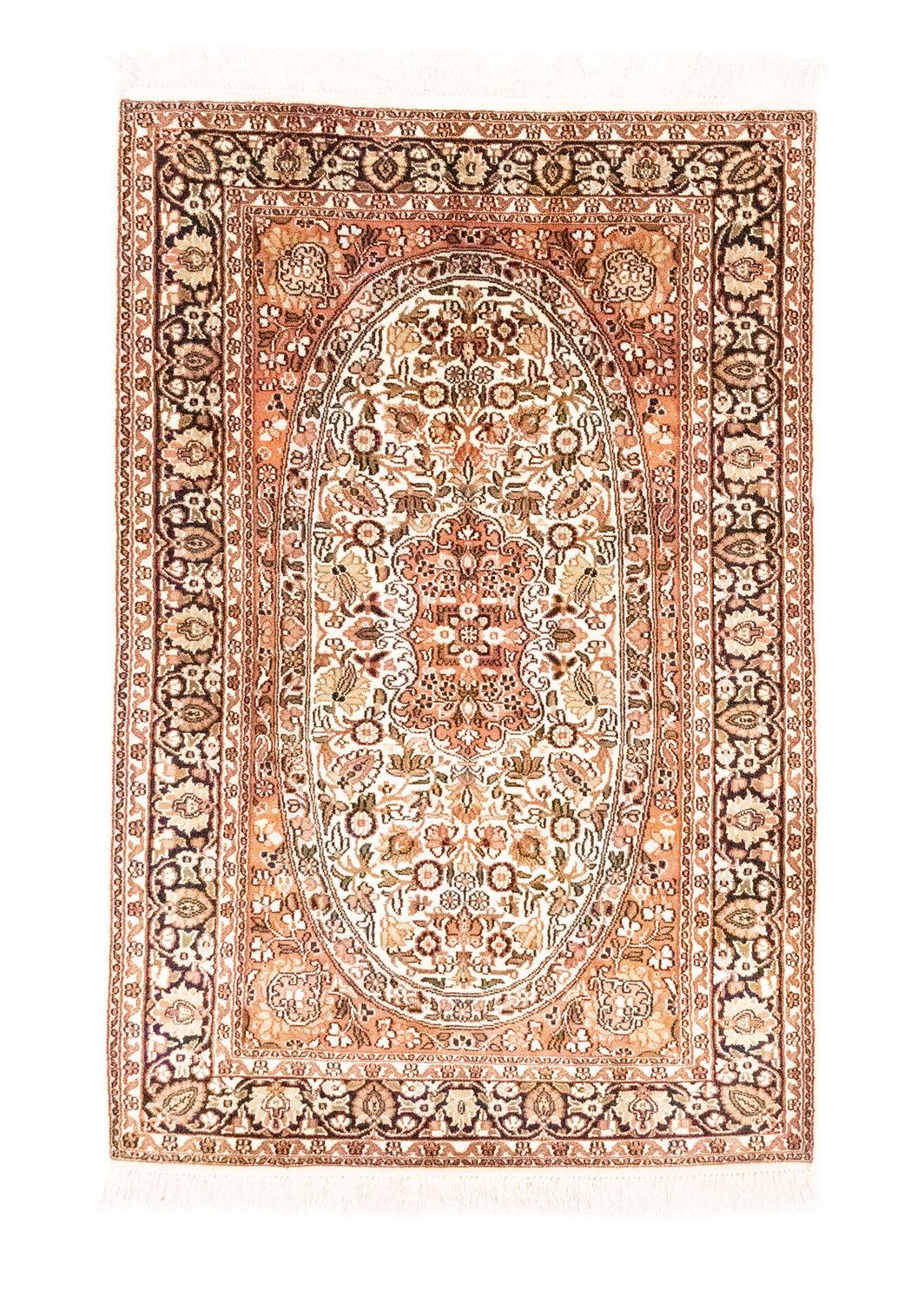 Jedwabny dywan - Kashmir Silk - 125 x 83 cm - pomarańczowy