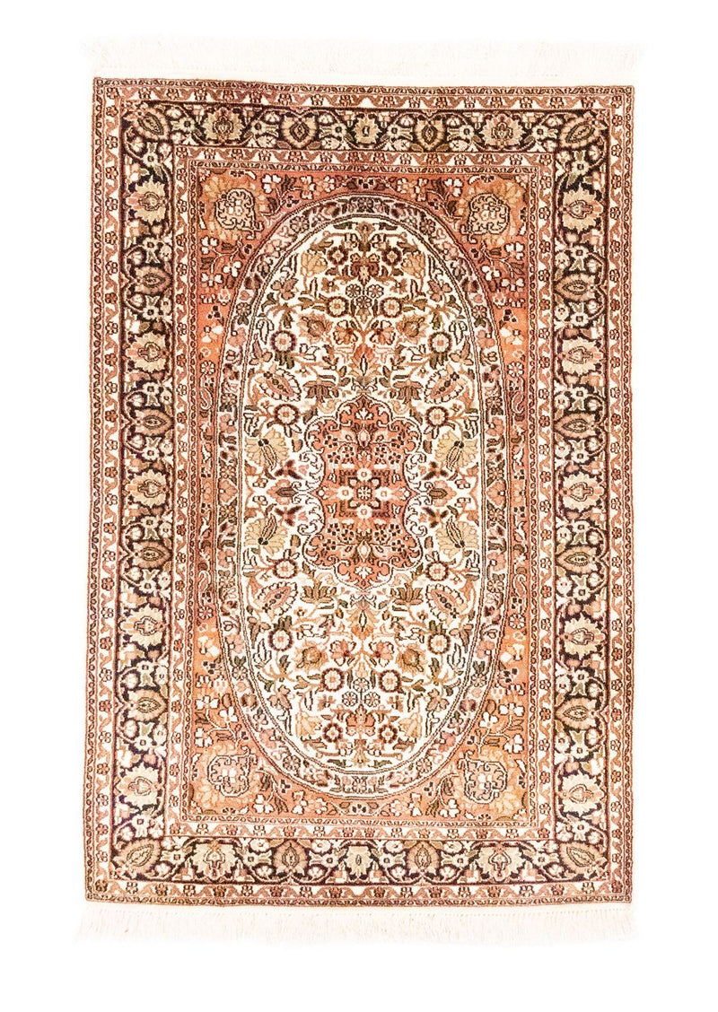 Jedwabny dywan - Kashmir Silk - 125 x 83 cm - pomarańczowy