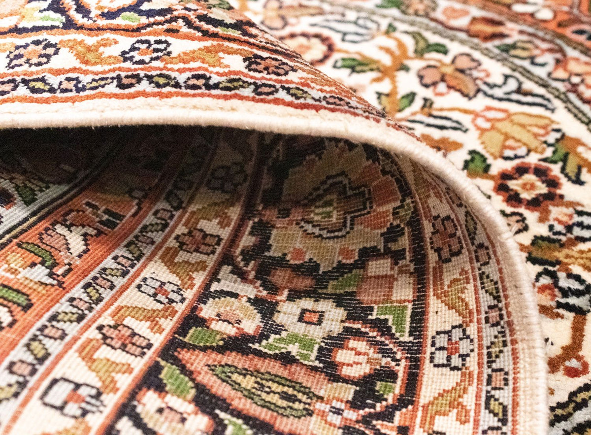 Jedwabny dywan - Kashmir Silk - 125 x 83 cm - pomarańczowy