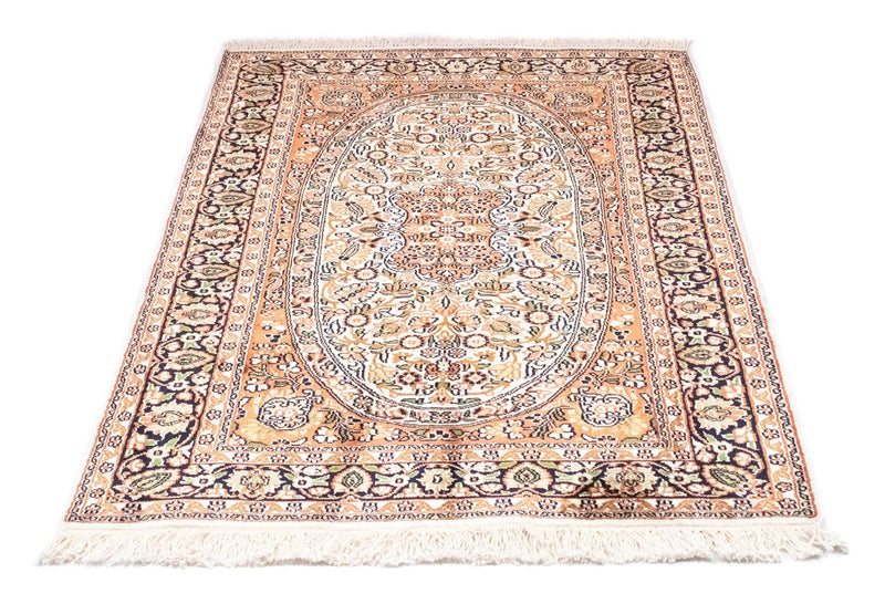 Jedwabny dywan - Kashmir Silk - 125 x 83 cm - pomarańczowy