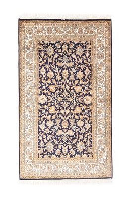 Jedwabny dywan - Kashmir Silk - 127 x 74 cm - niebieski