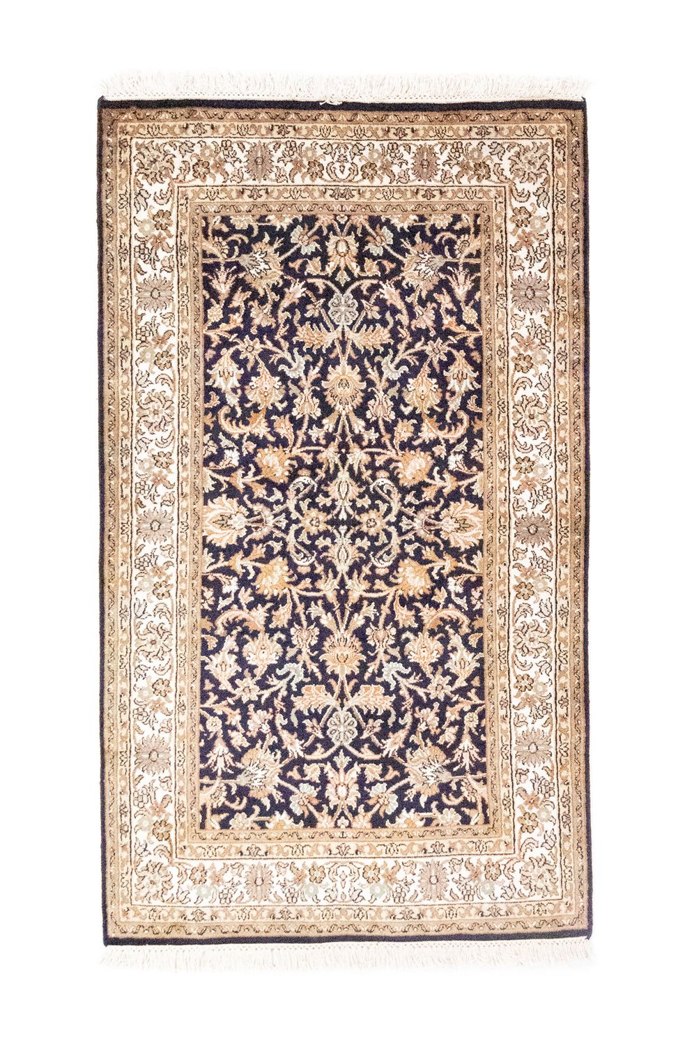 Jedwabny dywan - Kashmir Silk - 127 x 74 cm - niebieski