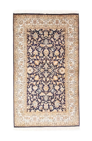 Jedwabny dywan - Kashmir Silk - 127 x 74 cm - niebieski