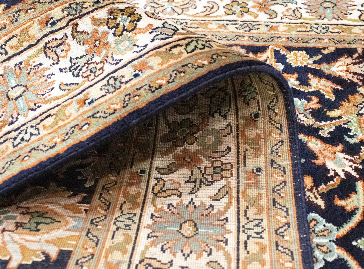 Jedwabny dywan - Kashmir Silk - 127 x 74 cm - niebieski