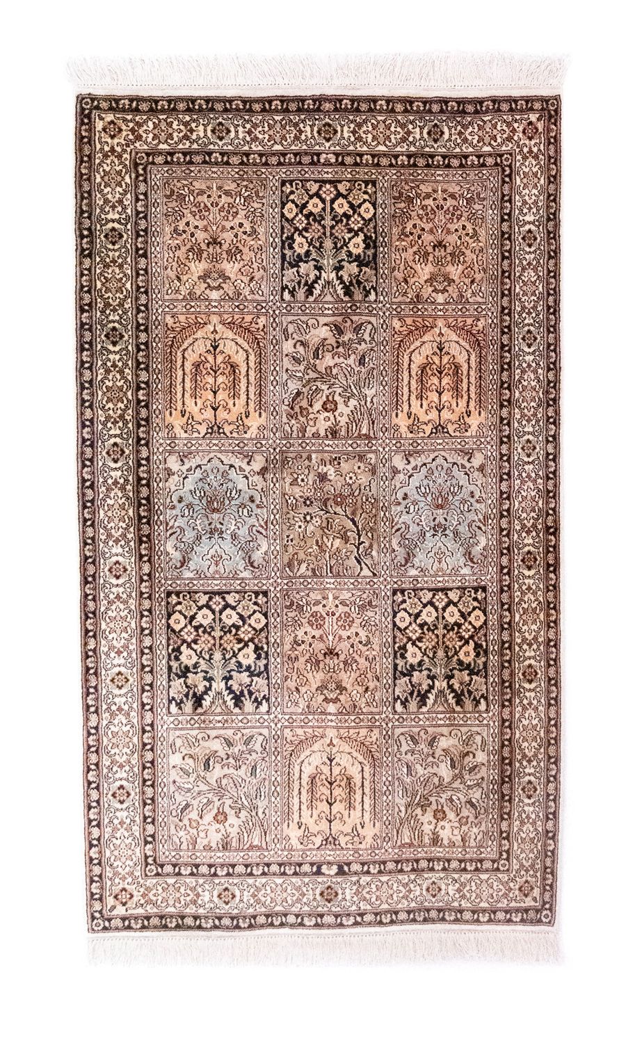 Jedwabny dywan - Kashmir Silk - 135 x 78 cm - wielokolorowy
