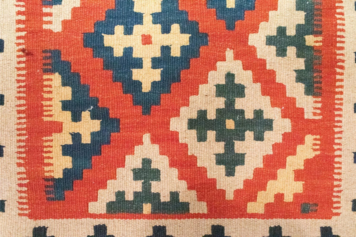 Dywan Kelim - Orientalny - 87 x 64 cm - pomarańczowy