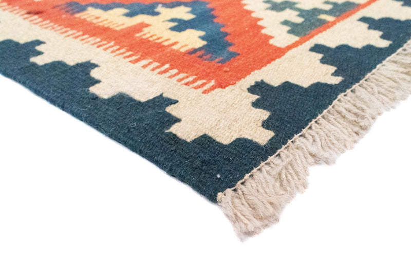 Dywan Kelim - Orientalny - 87 x 64 cm - pomarańczowy