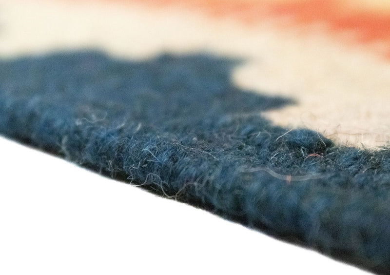 Dywan Kelim - Orientalny - 87 x 64 cm - pomarańczowy