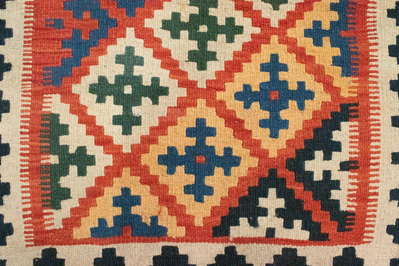 Dywan Kelim - Orientalny - 92 x 65 cm - pomarańczowy