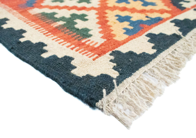 Dywan Kelim - Orientalny - 92 x 65 cm - pomarańczowy