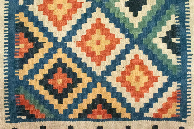 Dywan Kelim - Orientalny - 90 x 60 cm - niebieski