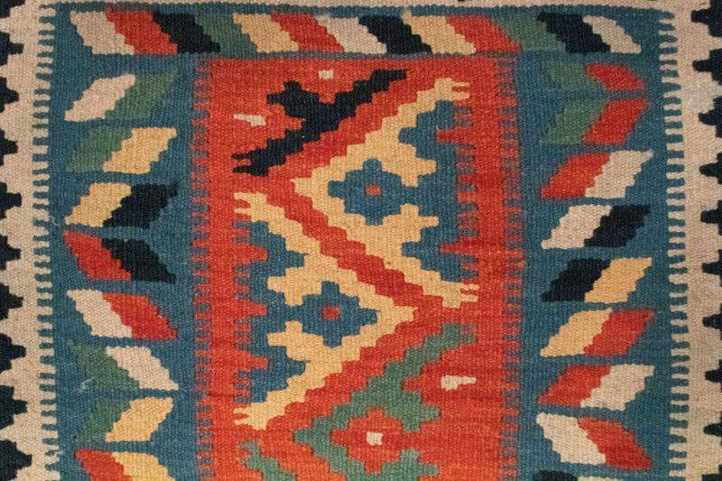 Dywan Kelim - Orientalny - 87 x 60 cm - niebieski