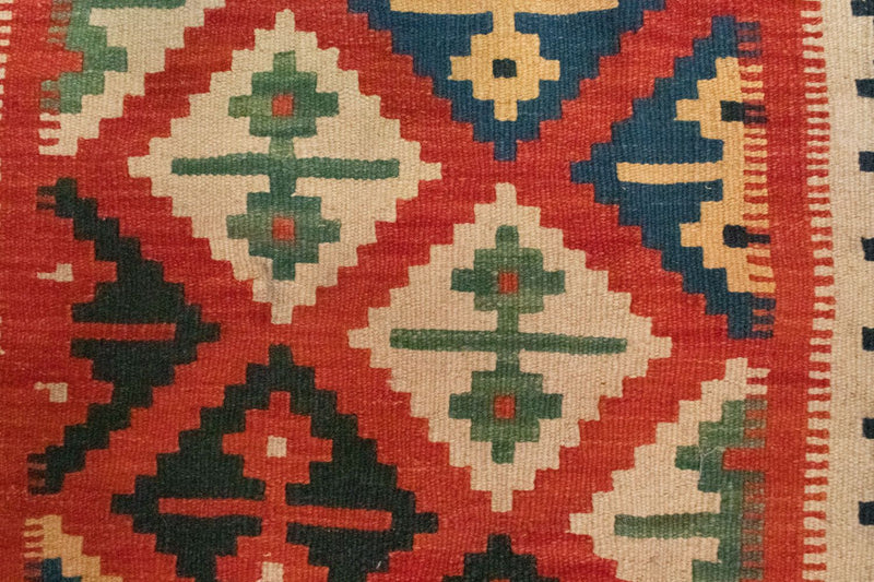 Dywan Kelim - Orientalny - 92 x 62 cm - wielokolorowy