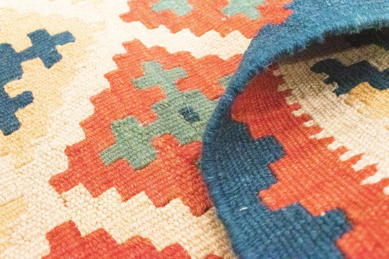 Dywan Kelim - Orientalny - 90 x 63 cm - pomarańczowy