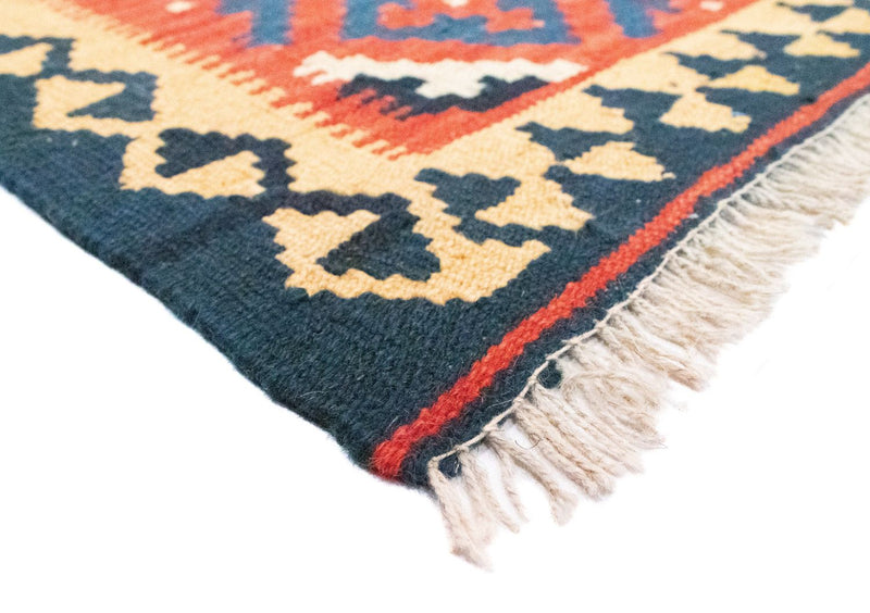 Dywan Kelim - Orientalny - 90 x 62 cm - pomarańczowy