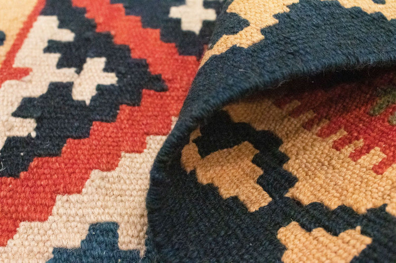 Dywan Kelim - Orientalny - 90 x 62 cm - pomarańczowy