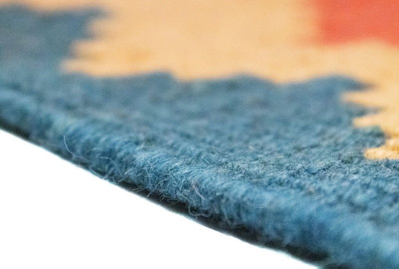 Dywan Kelim - Orientalny - 90 x 64 cm - pomarańczowy