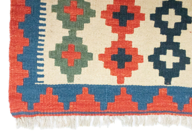 Dywan Kelim - Orientalny - 86 x 62 cm - beżowy