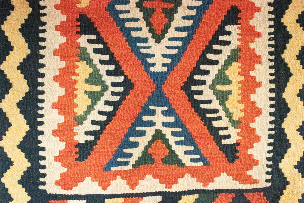 Dywan Kelim - Orientalny - 90 x 65 cm - pomarańczowy