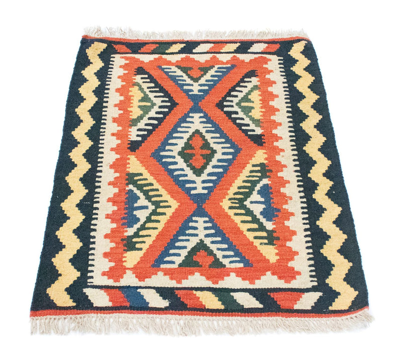 Dywan Kelim - Orientalny - 90 x 65 cm - pomarańczowy