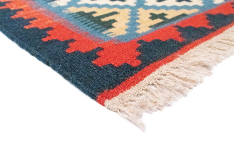 Dywan Kelim - Orientalny - 92 x 65 cm - niebieski