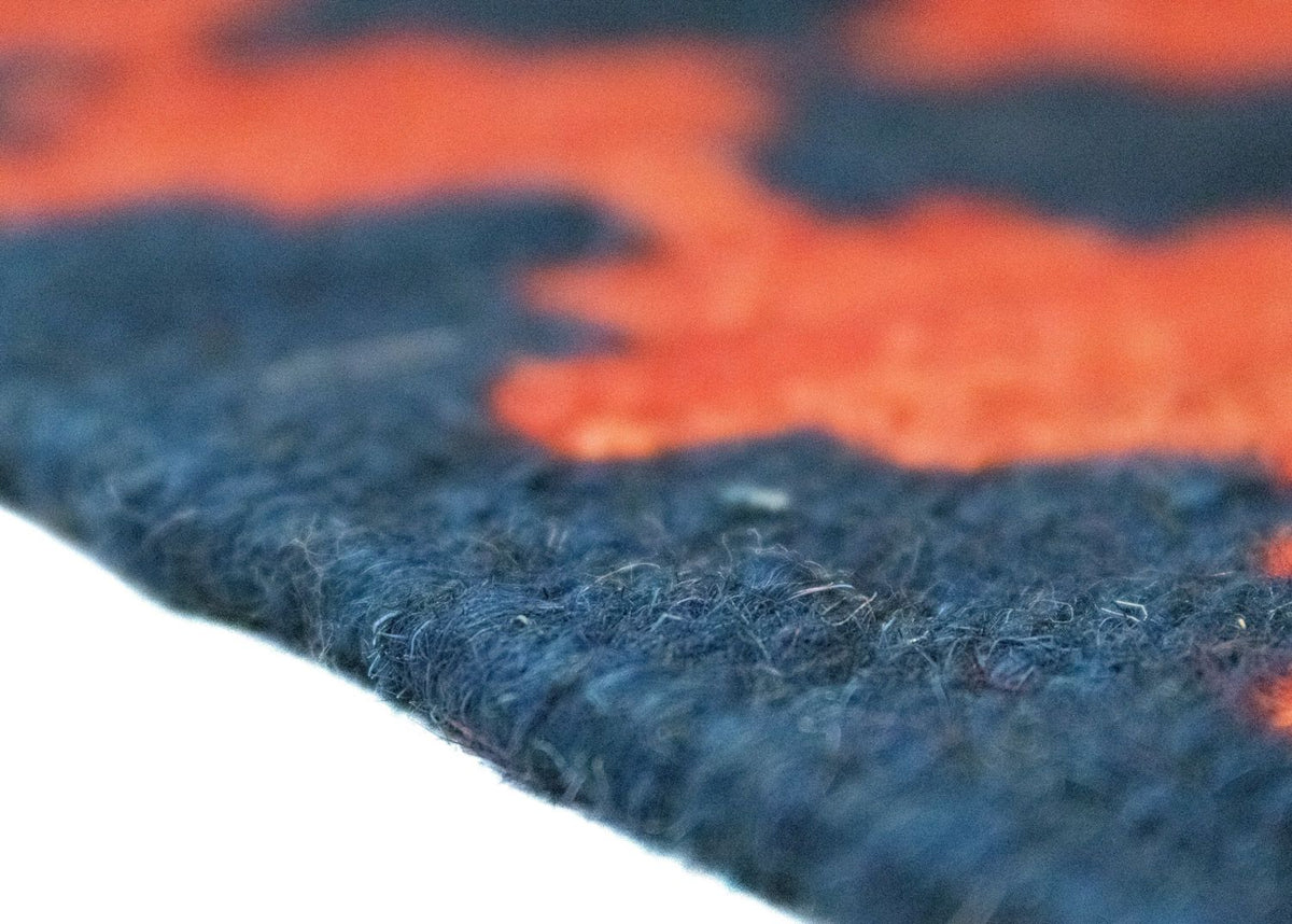 Dywan Kelim - Orientalny - 96 x 64 cm - pomarańczowy