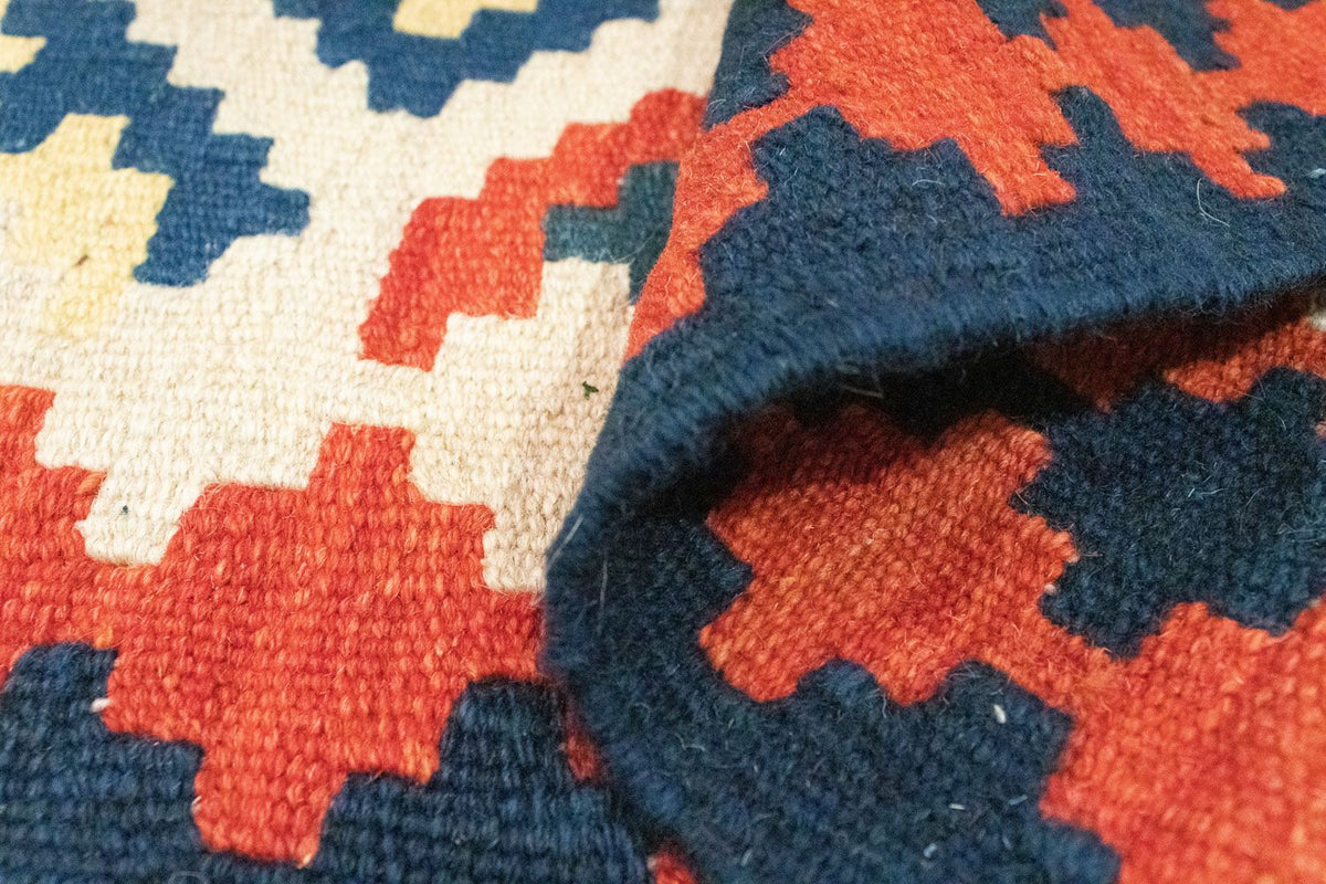 Dywan Kelim - Orientalny - 96 x 64 cm - pomarańczowy