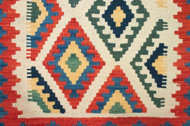 Dywan Kelim - Orientalny - 88 x 61 cm - beżowy