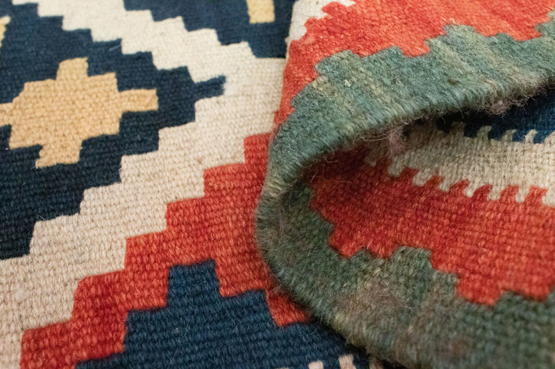 Dywan Kelim - Orientalny - 93 x 61 cm - pomarańczowy