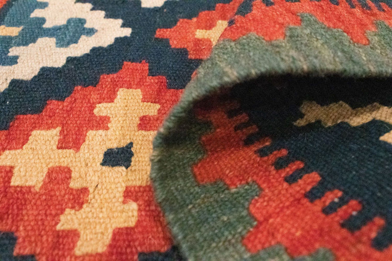 Dywan Kelim - Orientalny - 95 x 65 cm - niebieski