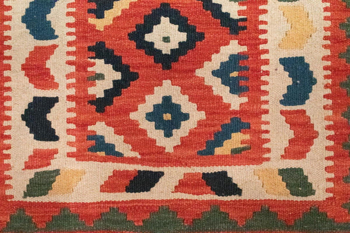 Dywan Kelim - Orientalny - 95 x 65 cm - pomarańczowy