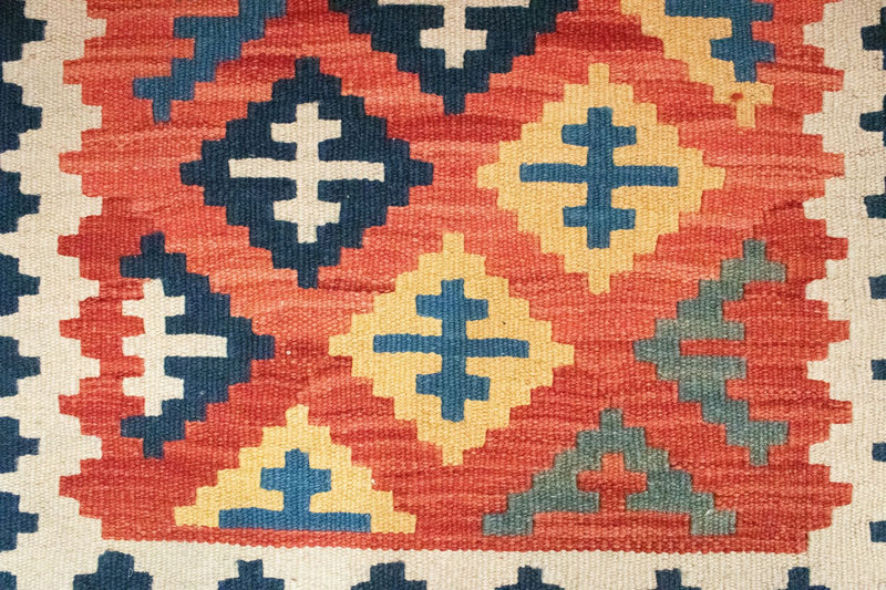 Dywan Kelim - Orientalny - 98 x 64 cm - wielokolorowy
