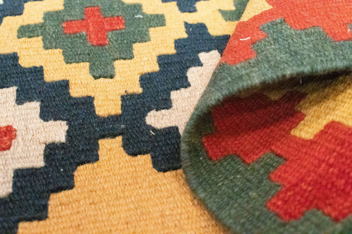 Dywan Kelim - Orientalny - 83 x 62 cm - żółty