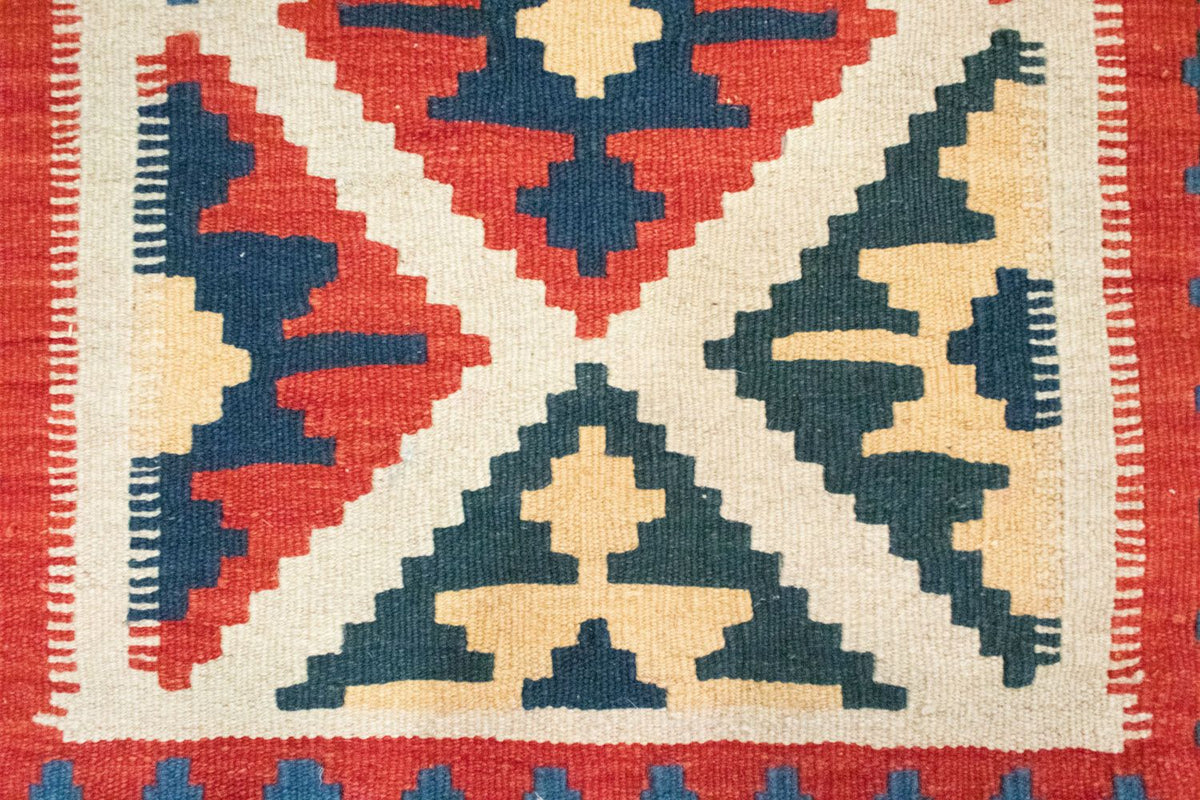 Dywan Kelim - Orientalny - 85 x 64 cm - pomarańczowy