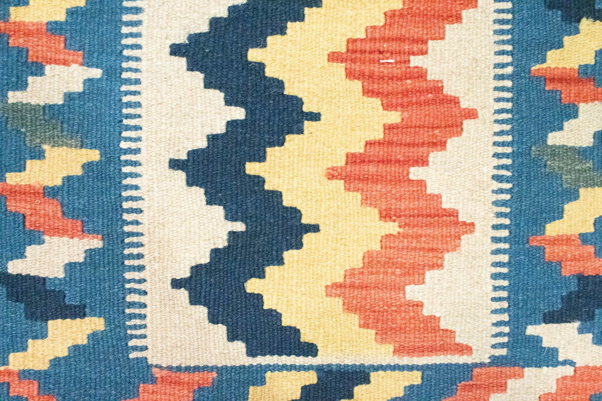 Dywan Kelim - Orientalny - 91 x 61 cm - niebieski