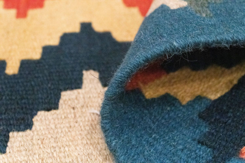 Dywan Kelim - Orientalny - 91 x 61 cm - niebieski