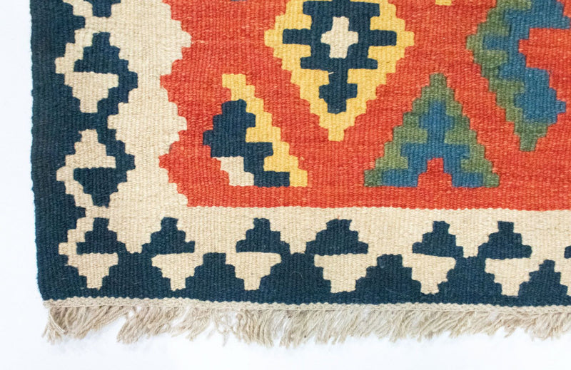 Dywan Kelim - Orientalny - 91 x 61 cm - pomarańczowy