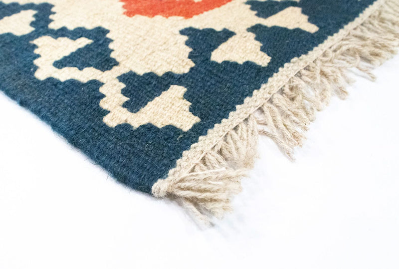 Dywan Kelim - Orientalny - 91 x 61 cm - pomarańczowy