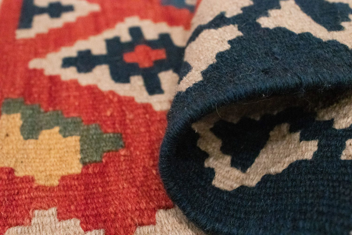 Dywan Kelim - Orientalny - 91 x 61 cm - pomarańczowy