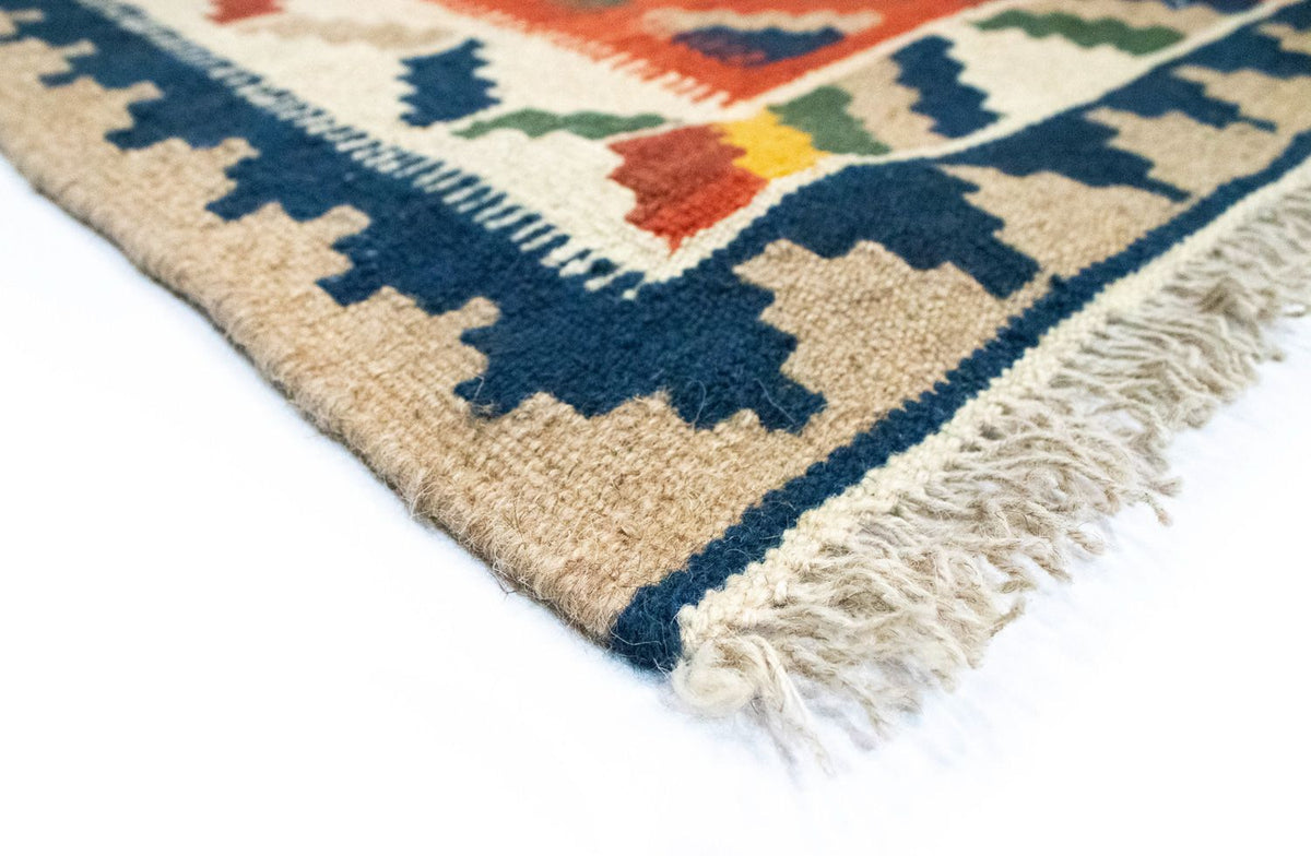 Dywan Kelim - Orientalny - 91 x 66 cm - pomarańczowy