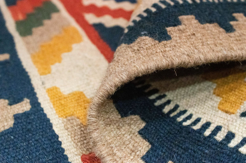 Dywan Kelim - Orientalny - 91 x 66 cm - pomarańczowy