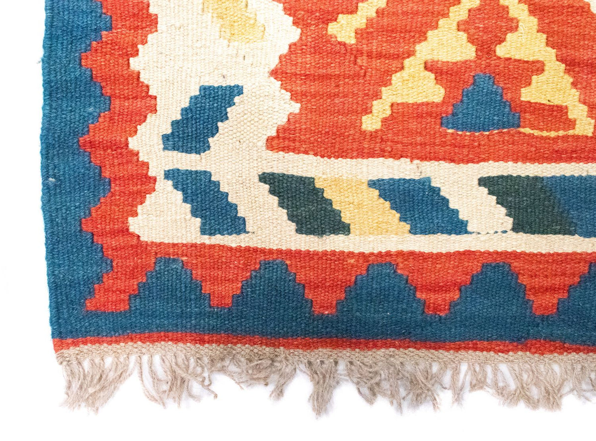 Dywan Kelim - Orientalny - 95 x 64 cm - wielokolorowy