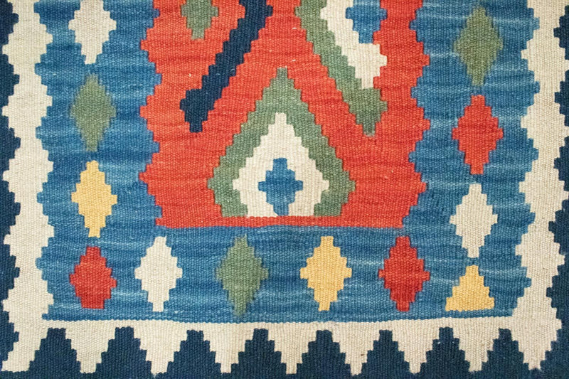 Dywan Kelim - Orientalny - 96 x 63 cm - wielokolorowy