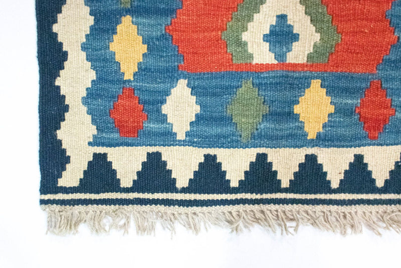 Dywan Kelim - Orientalny - 96 x 63 cm - wielokolorowy