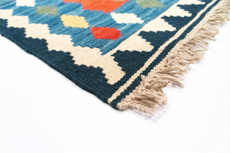 Dywan Kelim - Orientalny - 96 x 63 cm - wielokolorowy