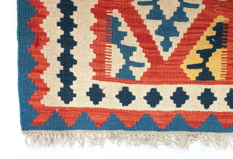 Dywan Kelim - Orientalny - 93 x 67 cm - niebieski